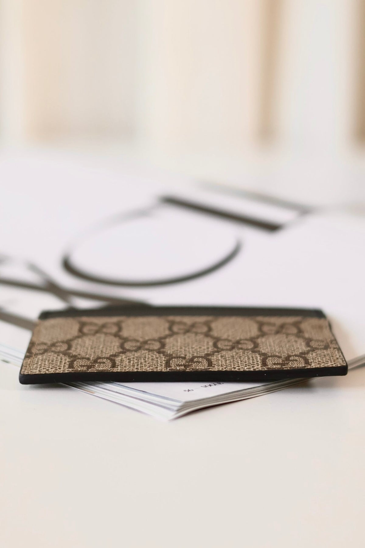 Gucci monogram card holder