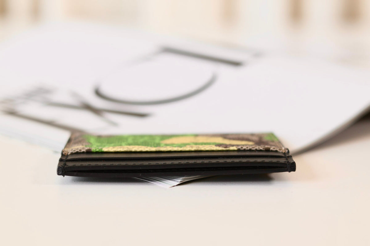 Gucci camouflage monogram card holder