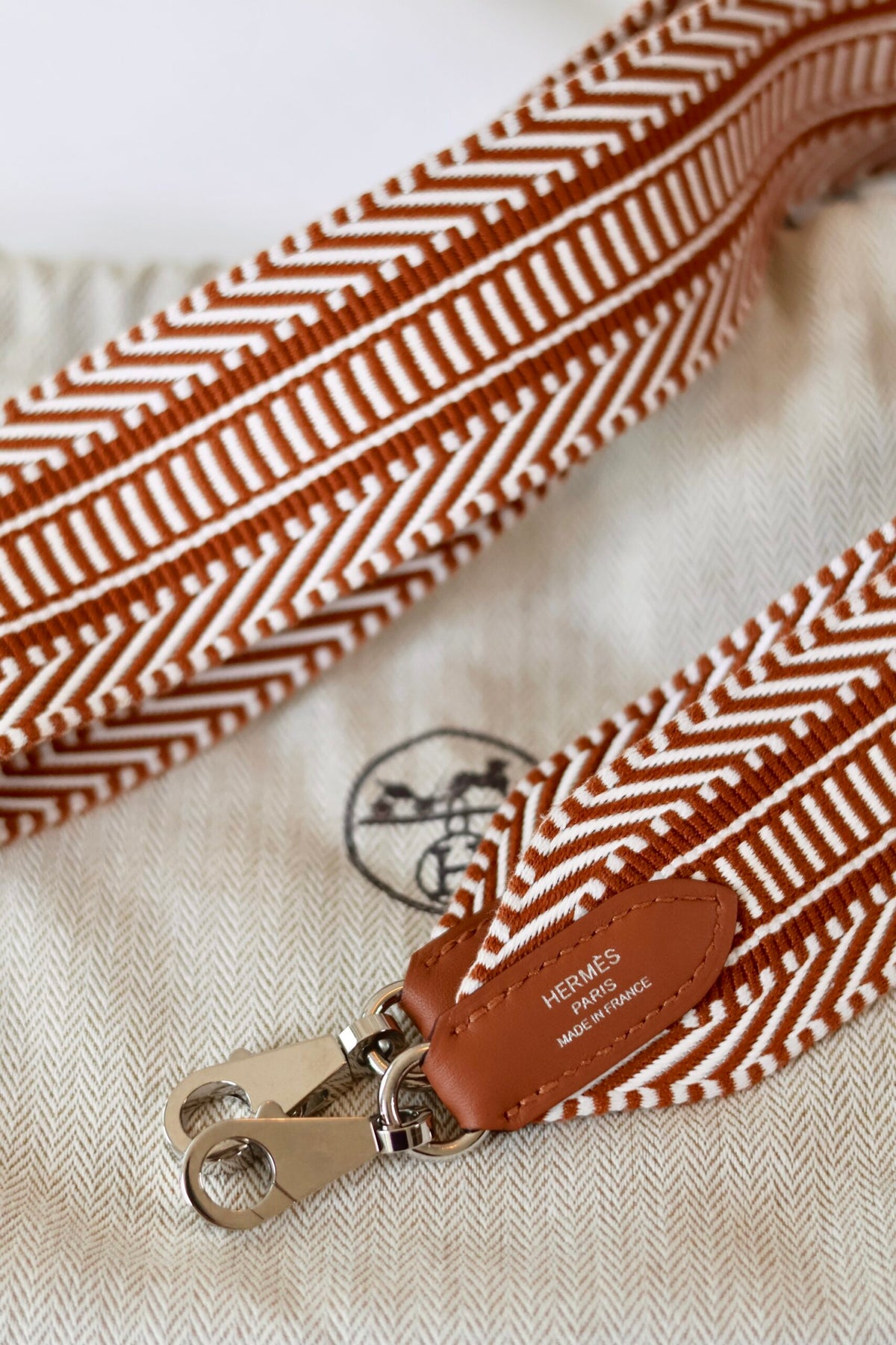 Hermes bag strap Gold