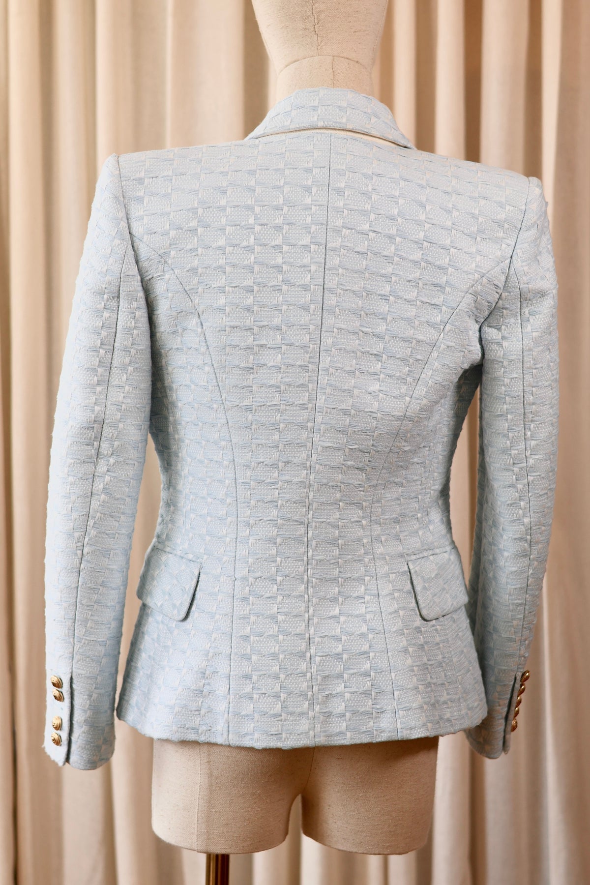 Balmain Blazer Light Blue & White
