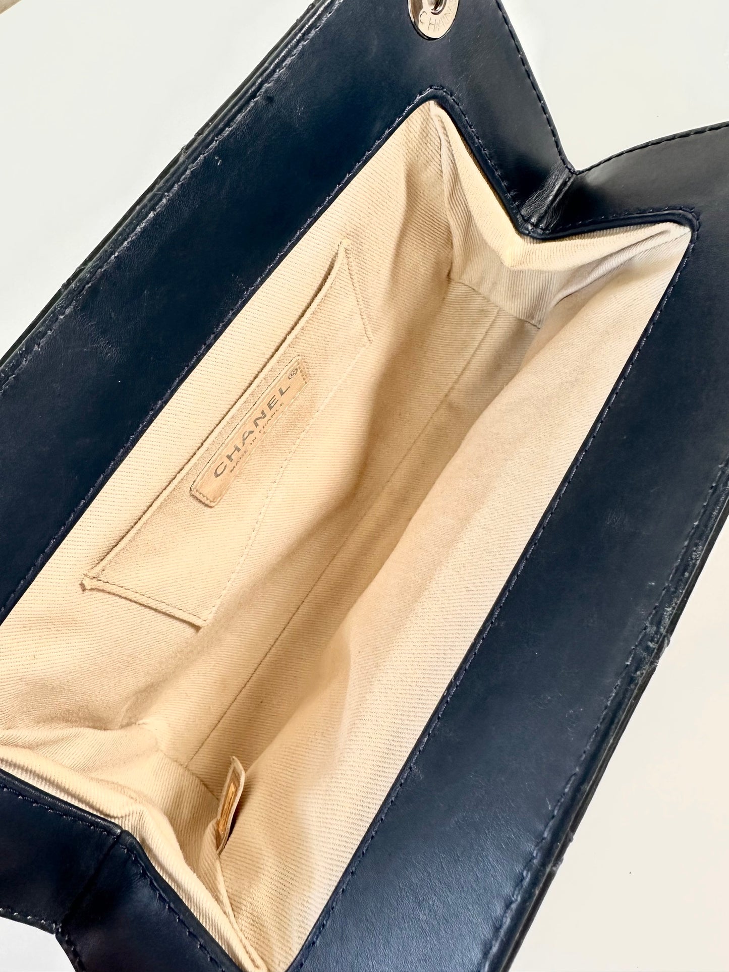 Chanel patent clutch