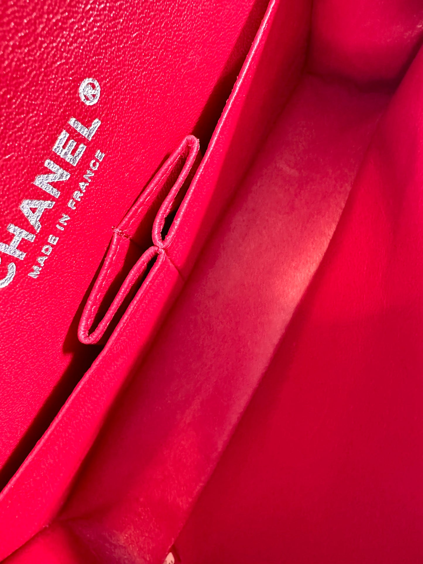 Chanel classic medium double flap bag red