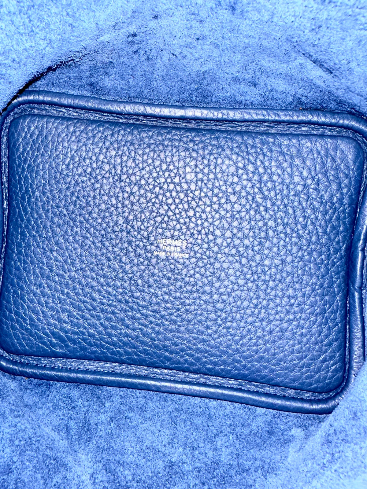 Hermes Picotin 18 Blue Tie