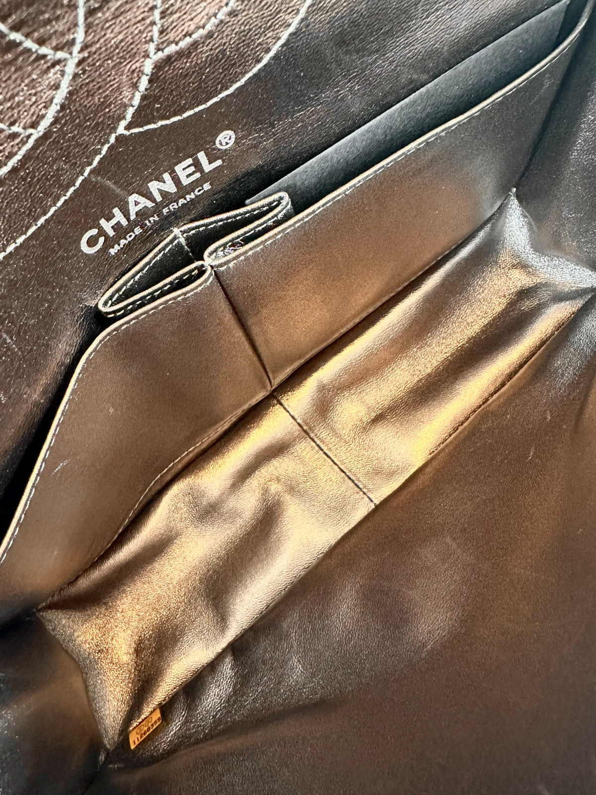 Chanel silver metallic Reissue