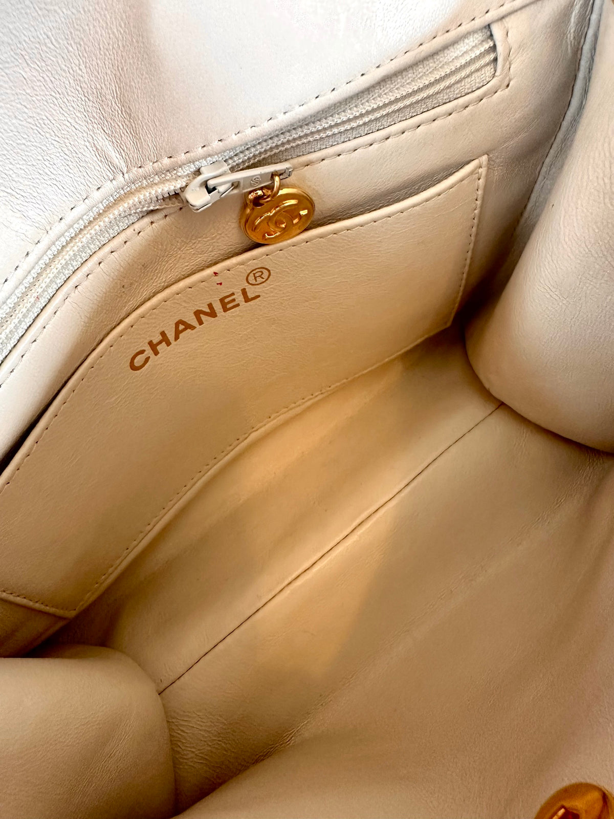 Chanel fabric single flap bag