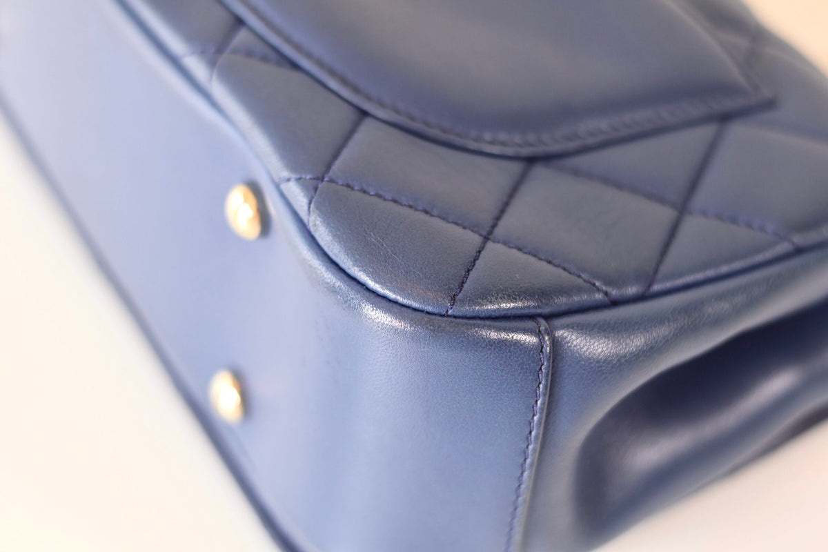 Chanel blue top handle