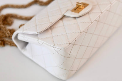 Chanel Reissue 2.55 mini flap bag white