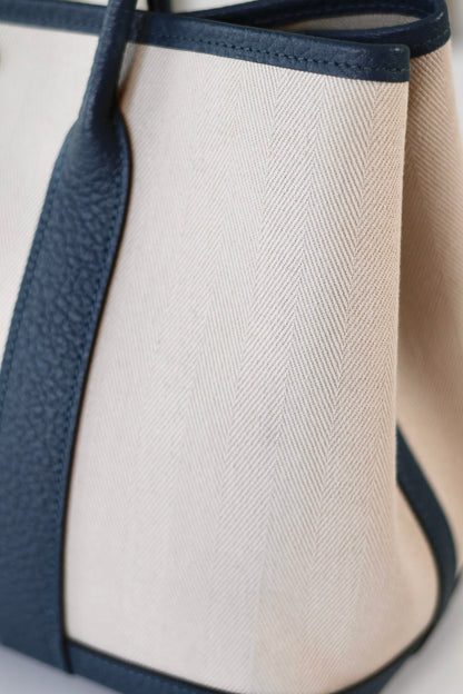Hermes Garden Party 30 Toile creme / cuir veau