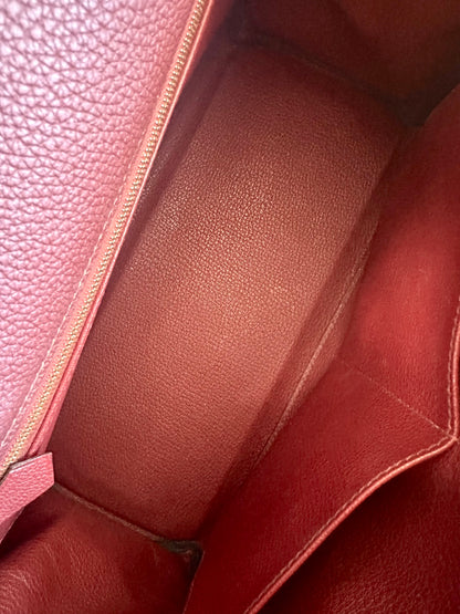 Hermes Kelly 28 Rouge H & Gold