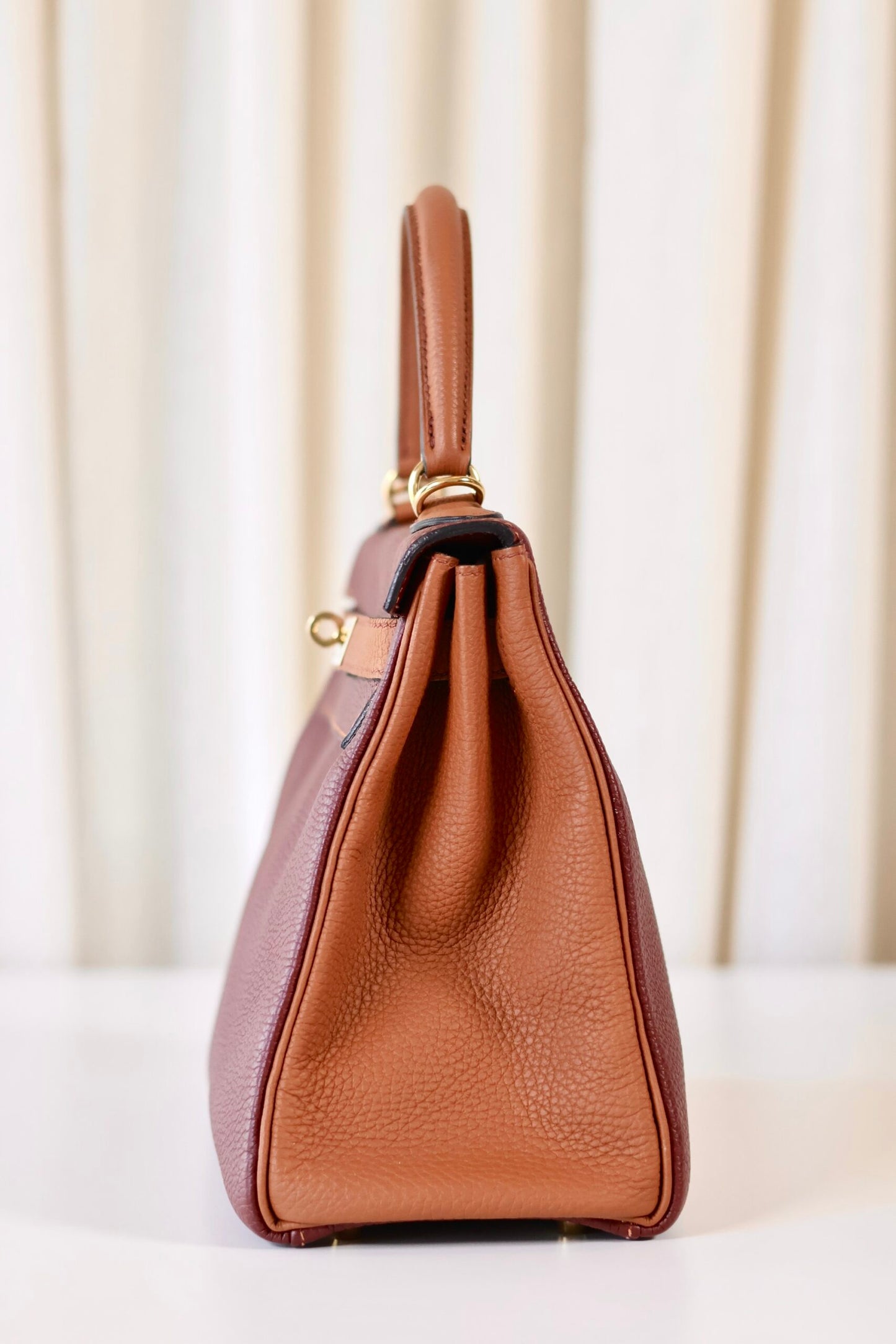Hermes Kelly 28 Rouge H & Gold