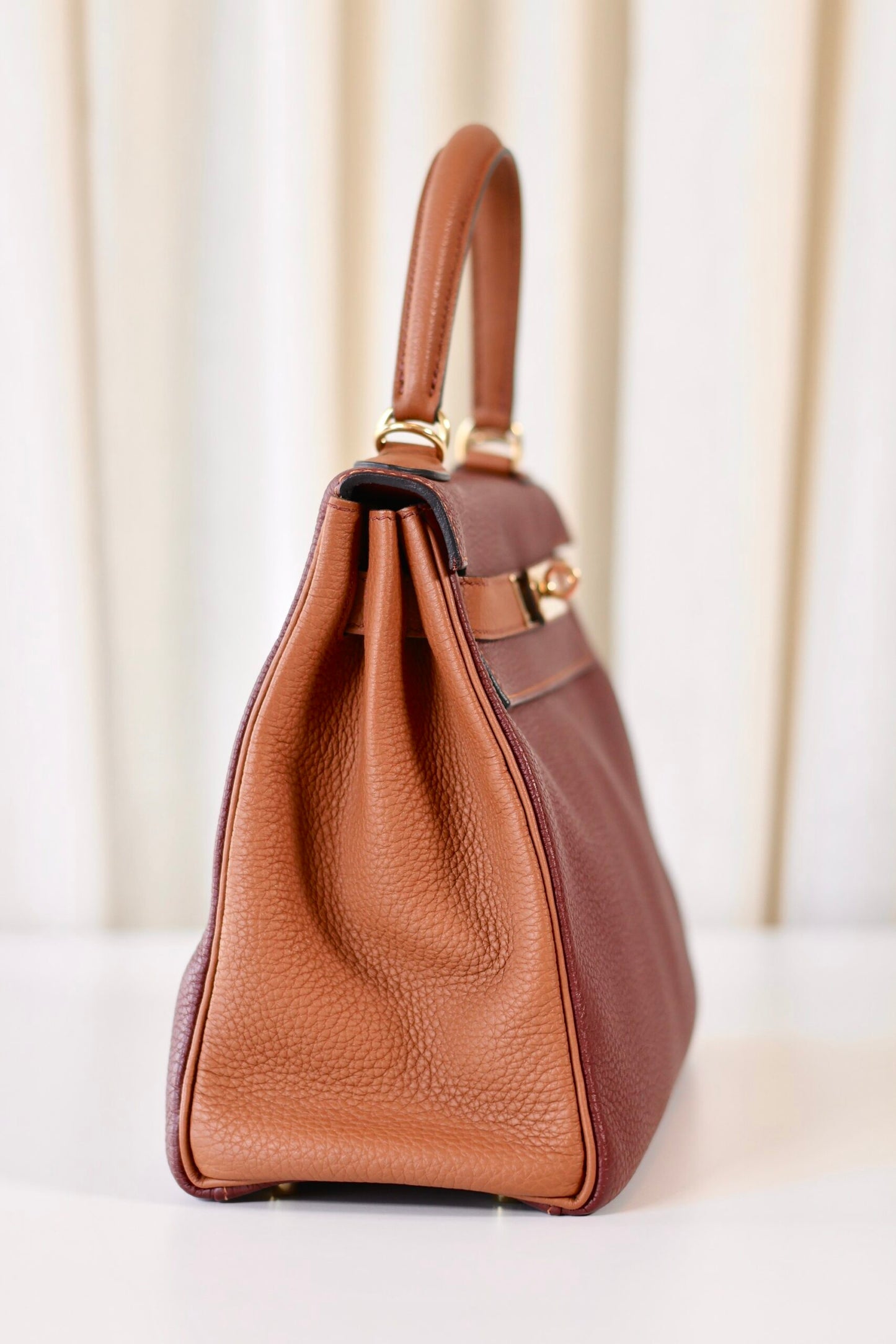 Hermes Kelly 28 Rouge H & Gold