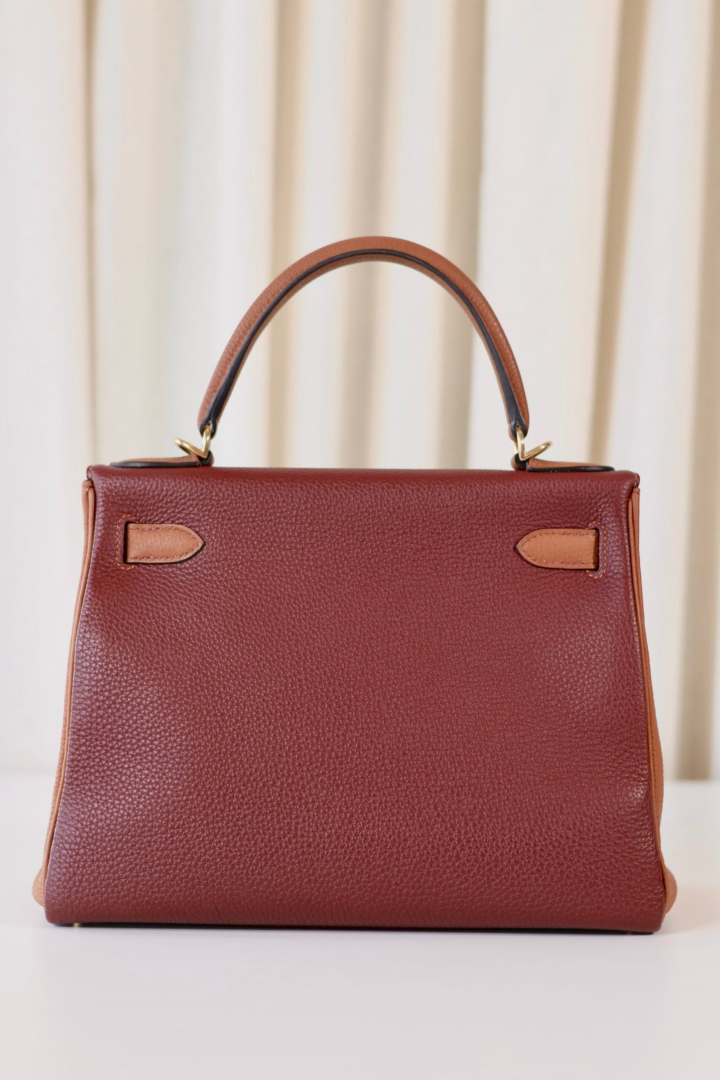 Hermes Kelly 28 Rouge H & Gold
