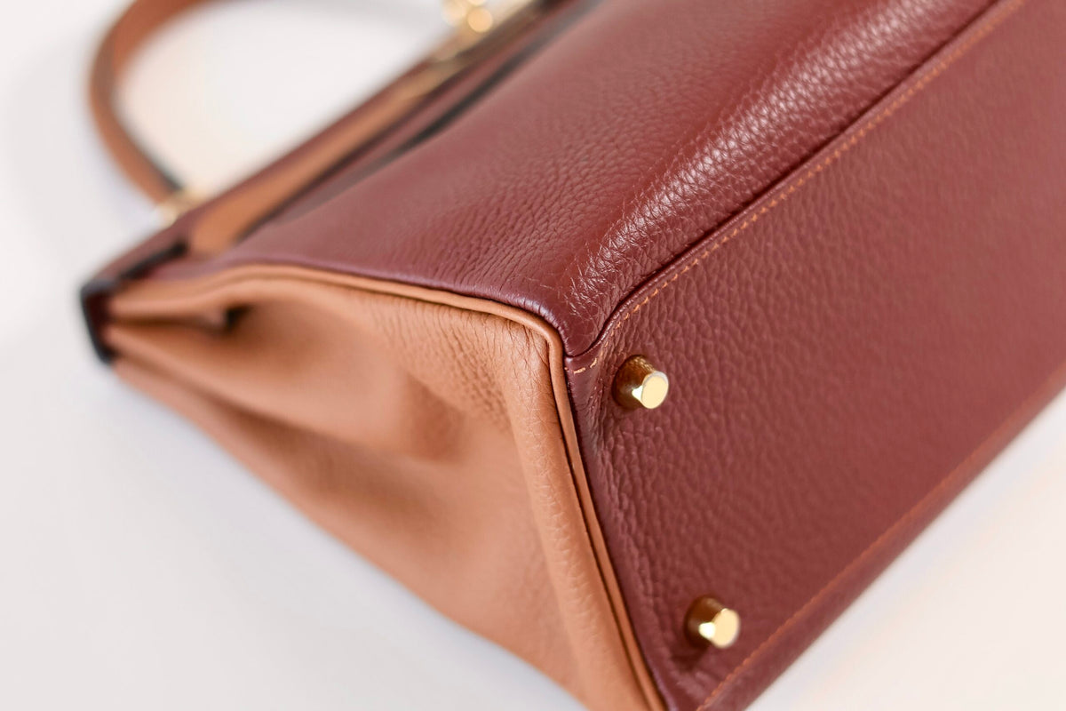 Hermes Kelly 28 Rouge H & Gold