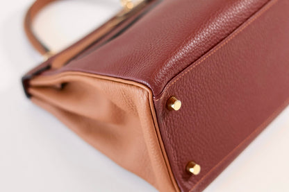 Hermes Kelly 28 Rouge H & Gold