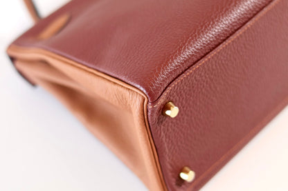 Hermes Kelly 28 Rouge H & Gold