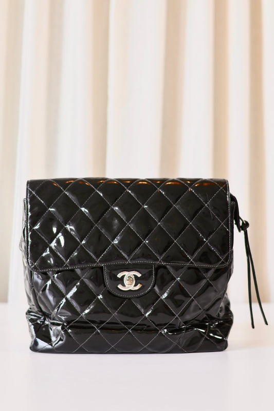 Chanel patent backpack