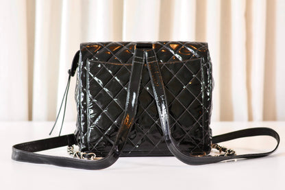 Chanel patent backpack