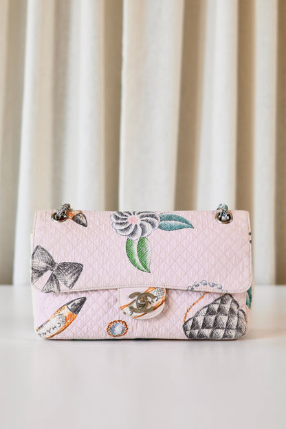 Chanel fabric single flap bag