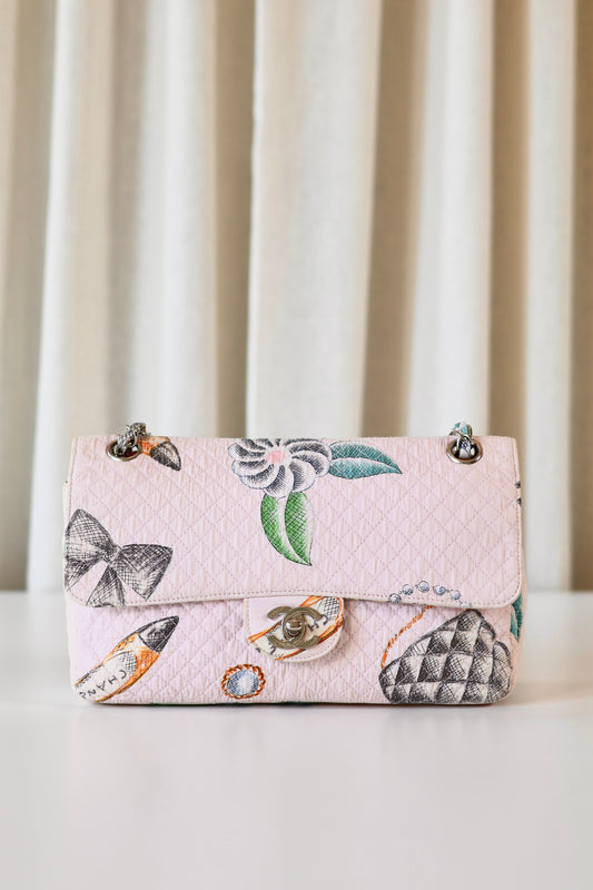 Chanel fabric single flap bag