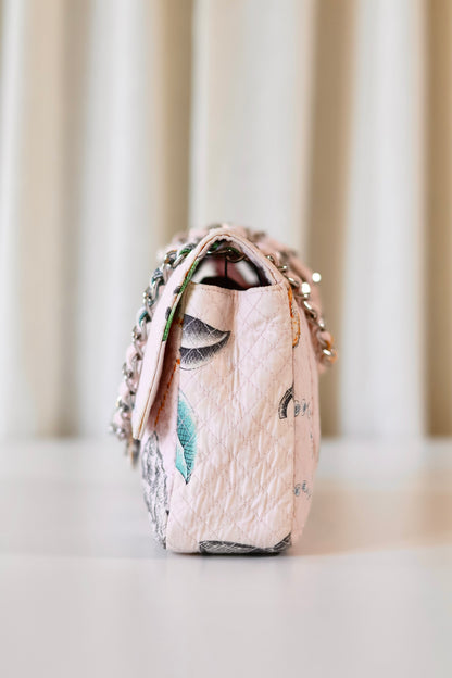 Chanel fabric single flap bag