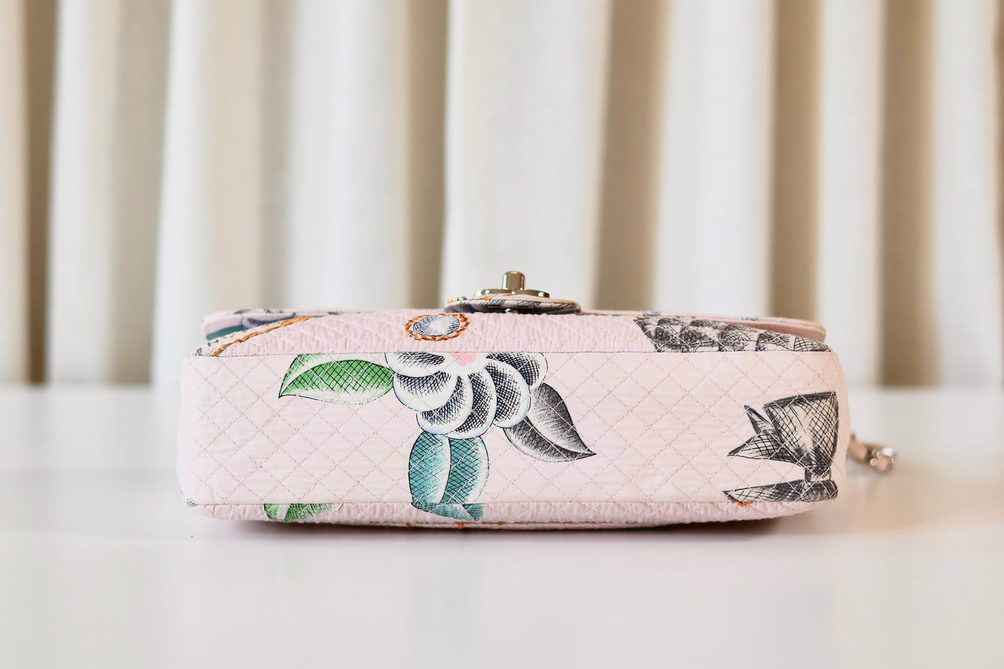 Chanel fabric single flap bag
