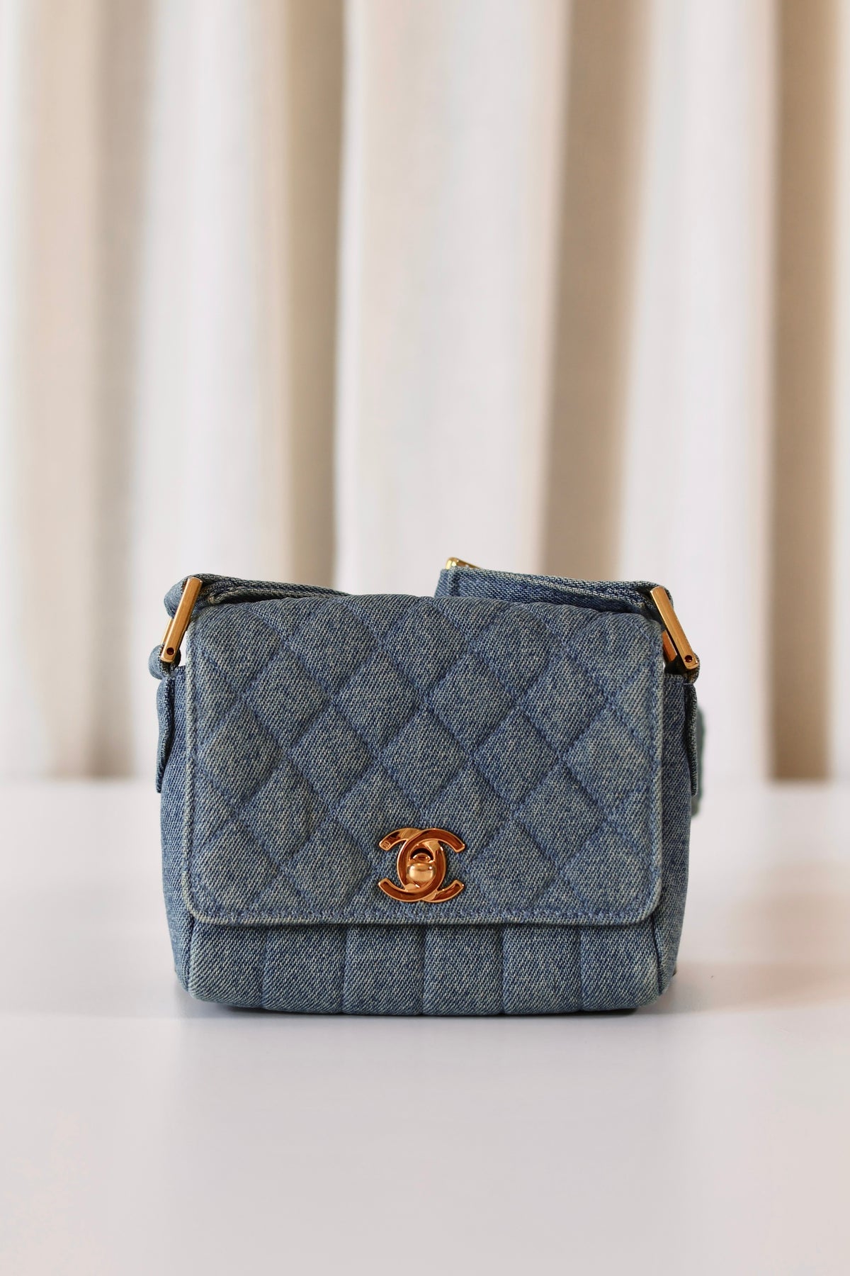 Rare Chanel denim shoulder bag