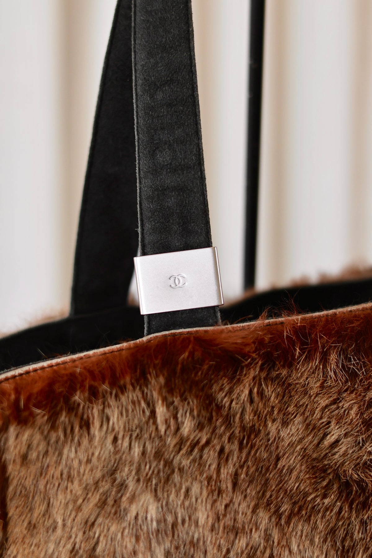 Chanel fur shopper