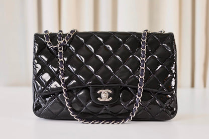 Chanel patent single flap bag