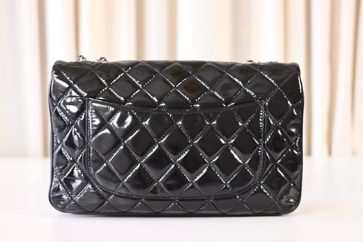 Chanel patent single flap bag