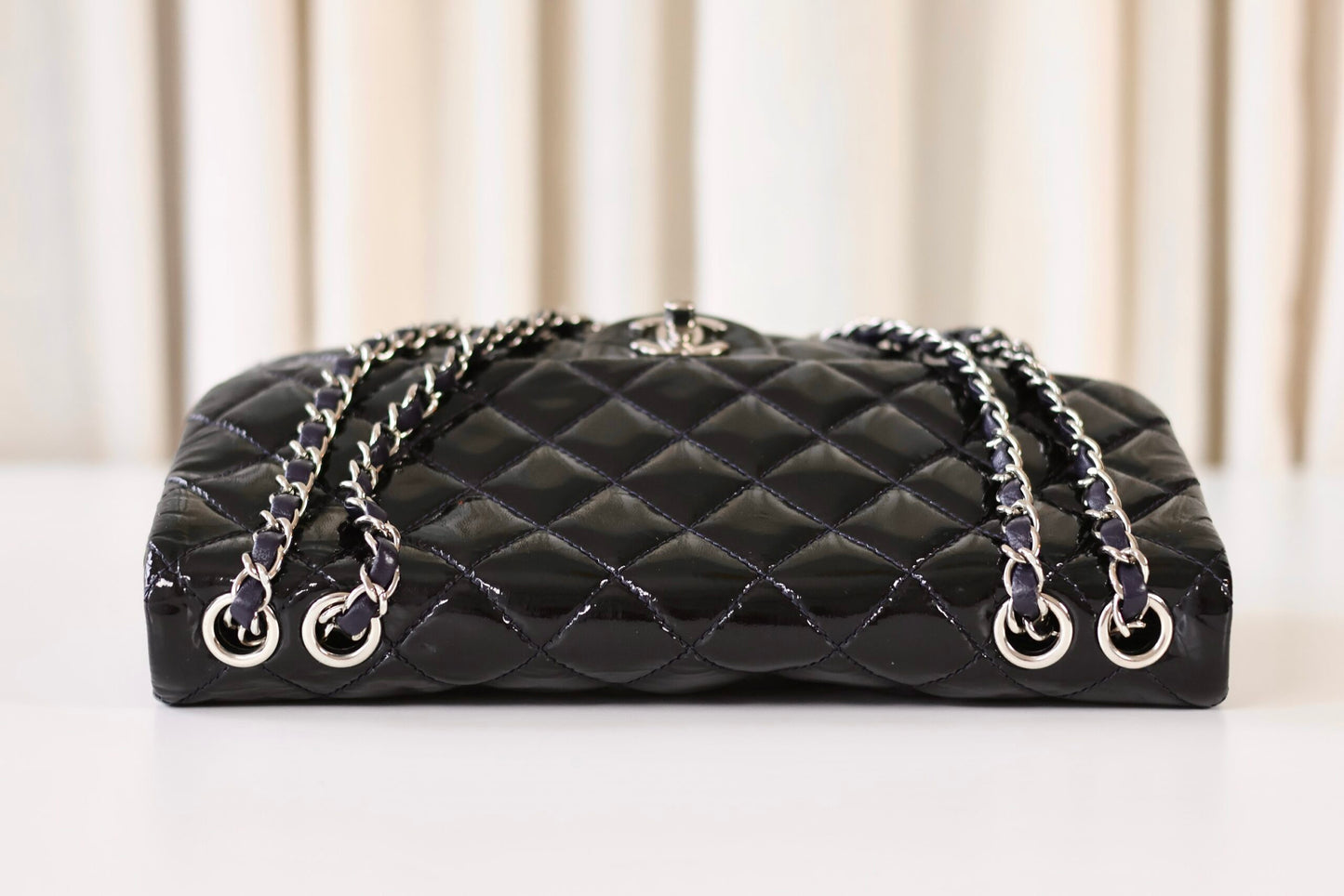 Chanel patent single flap bag