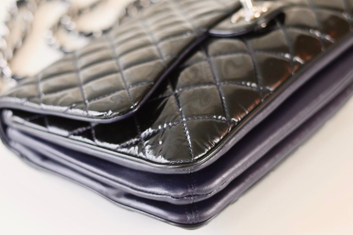 Chanel patent single flap bag