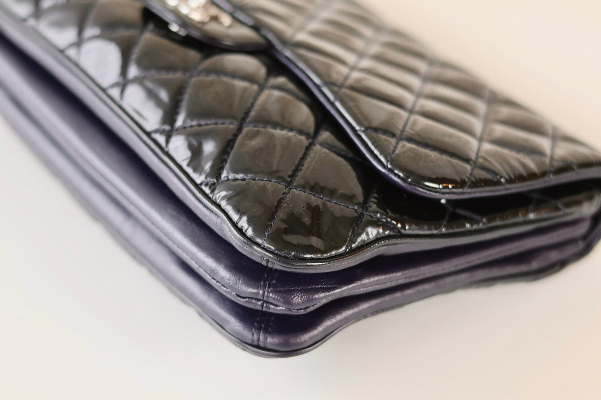 Chanel patent single flap bag