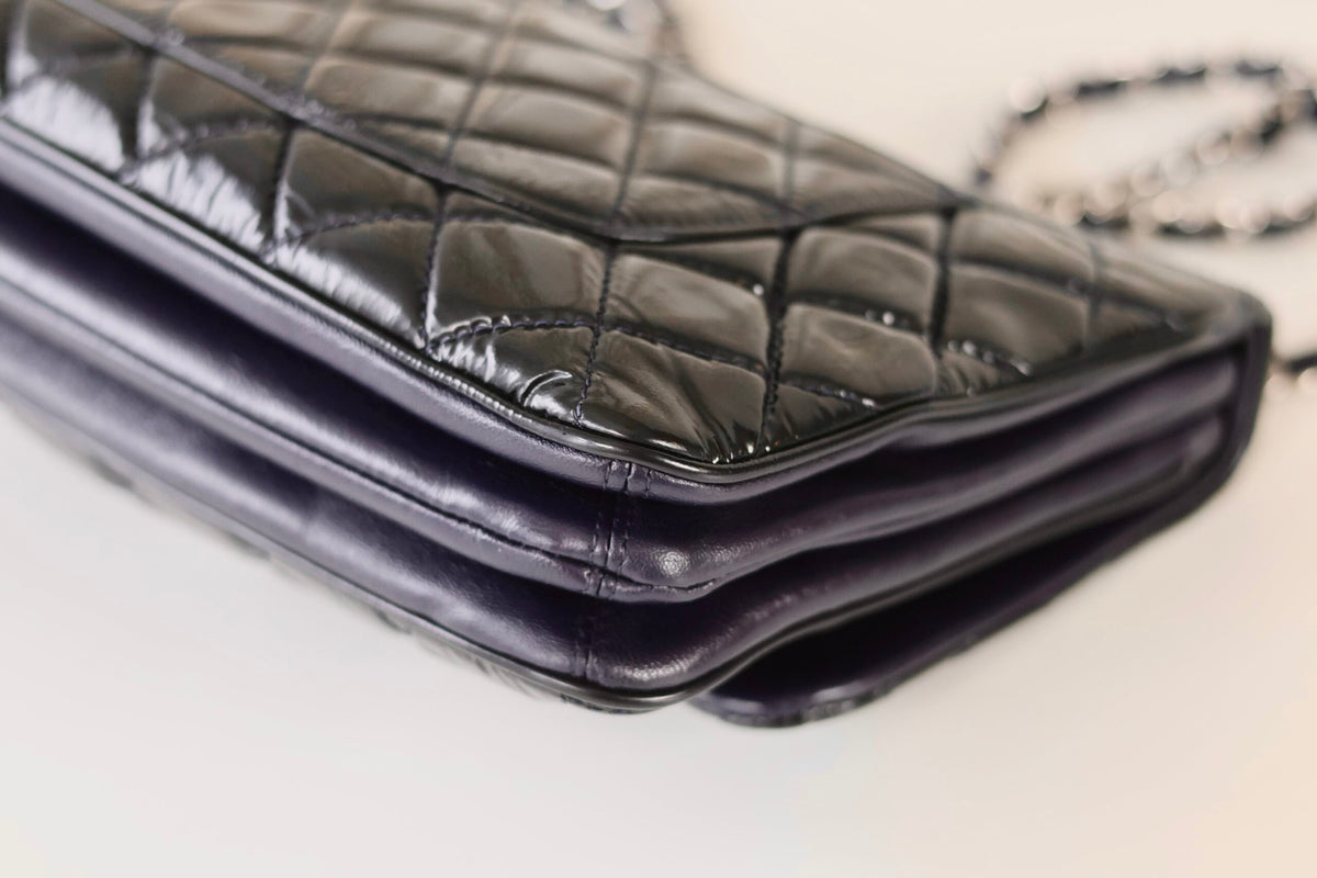 Chanel patent single flap bag