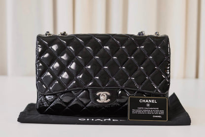 Chanel patent single flap bag