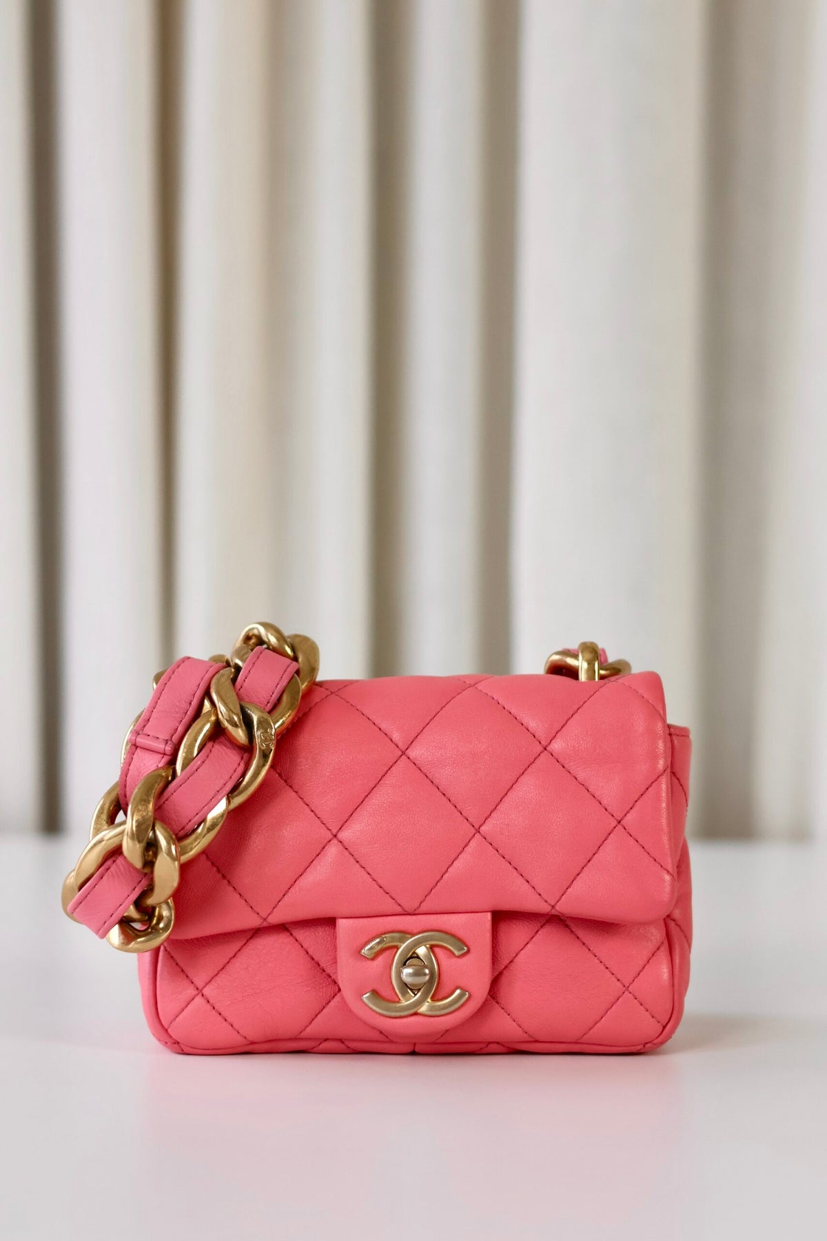 Chanel pink shoulder bag