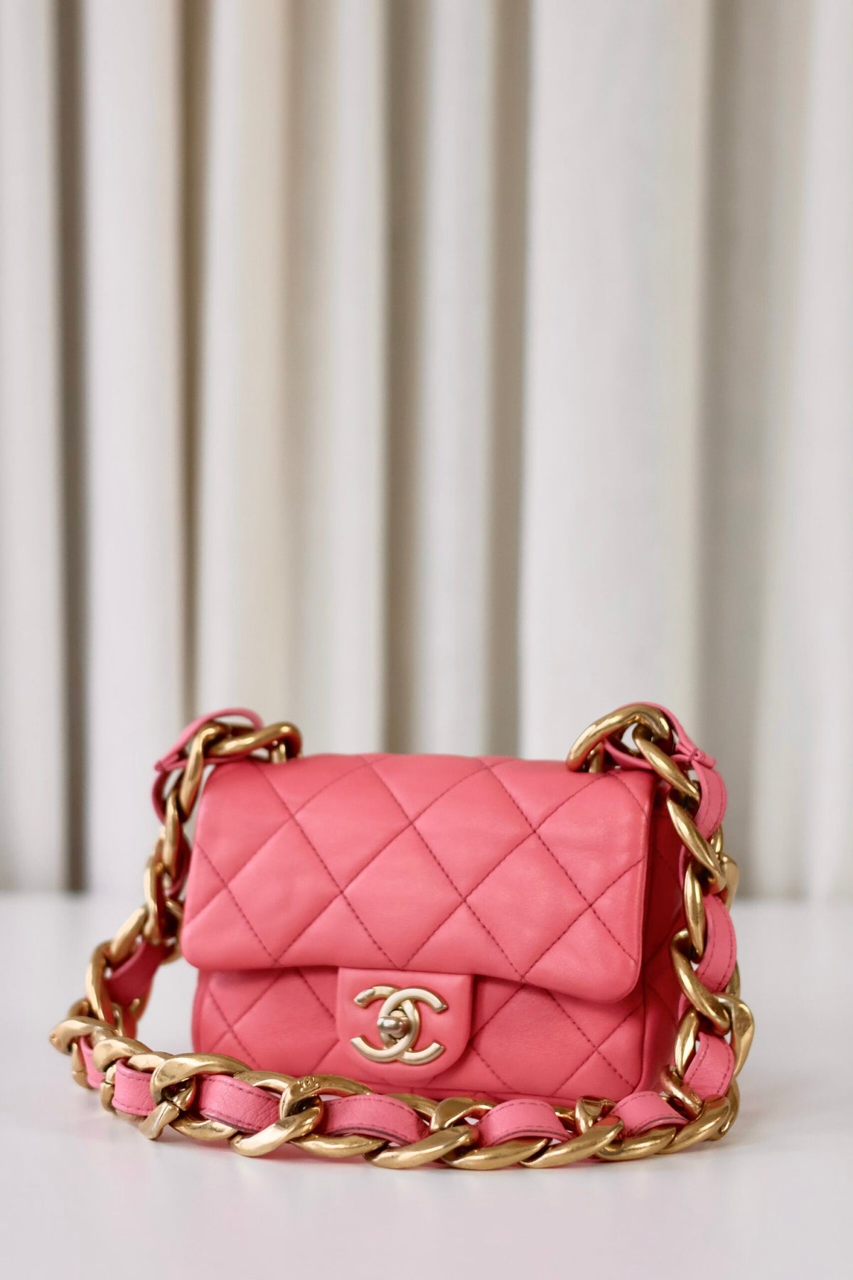 Chanel pink shoulder bag