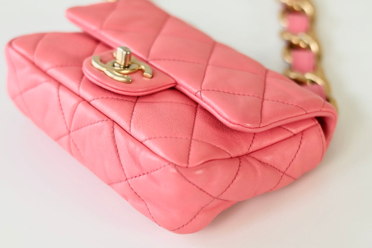 Chanel pink shoulder bag