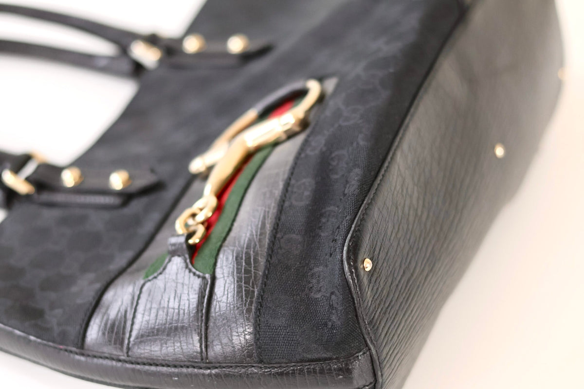 Gucci black horsebit handbag