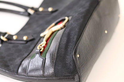 Gucci black horsebit handbag