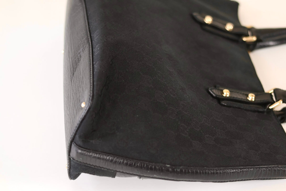 Gucci black horsebit handbag