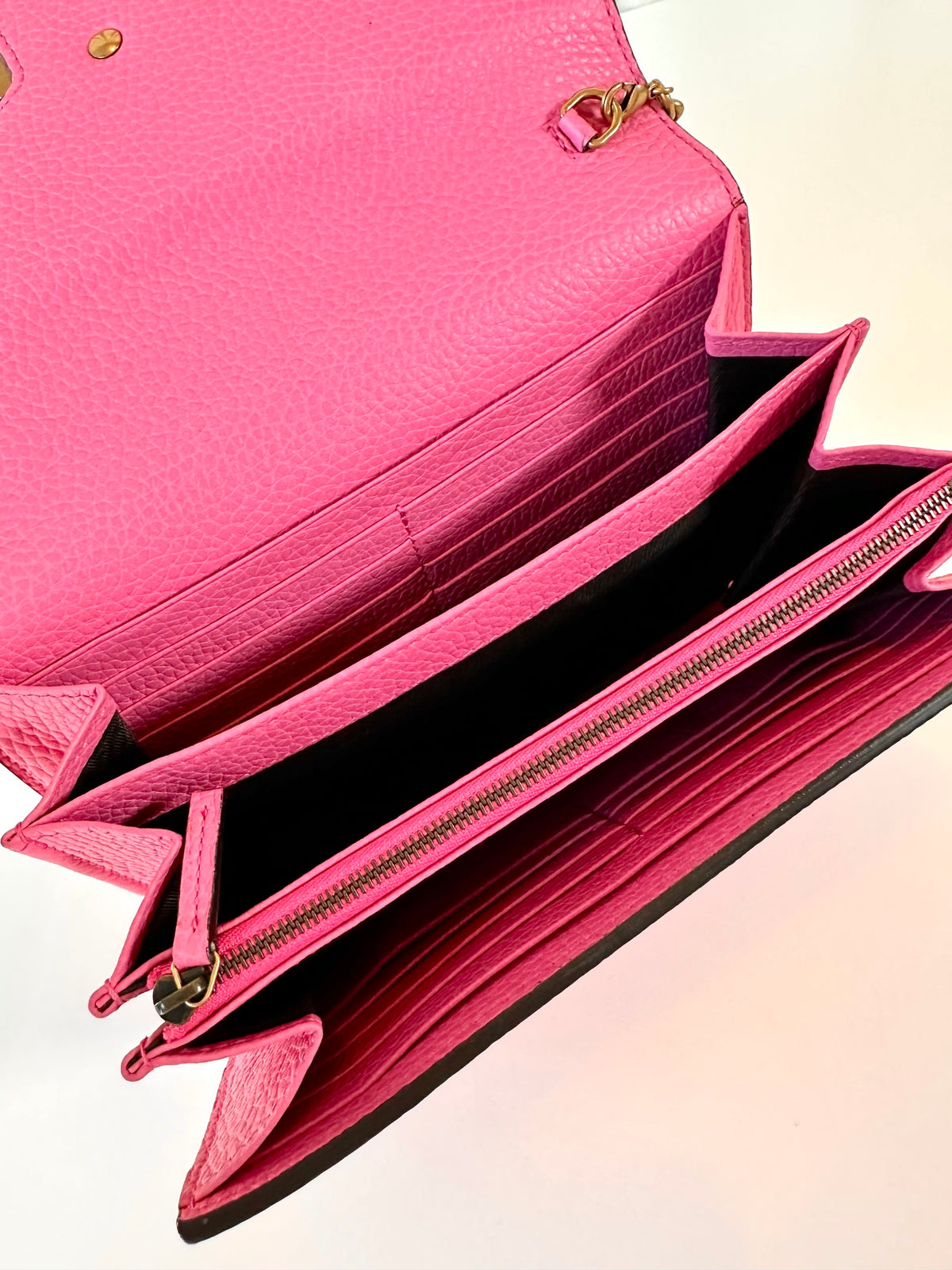 Gucci Marmont Wallet On Chain Pink