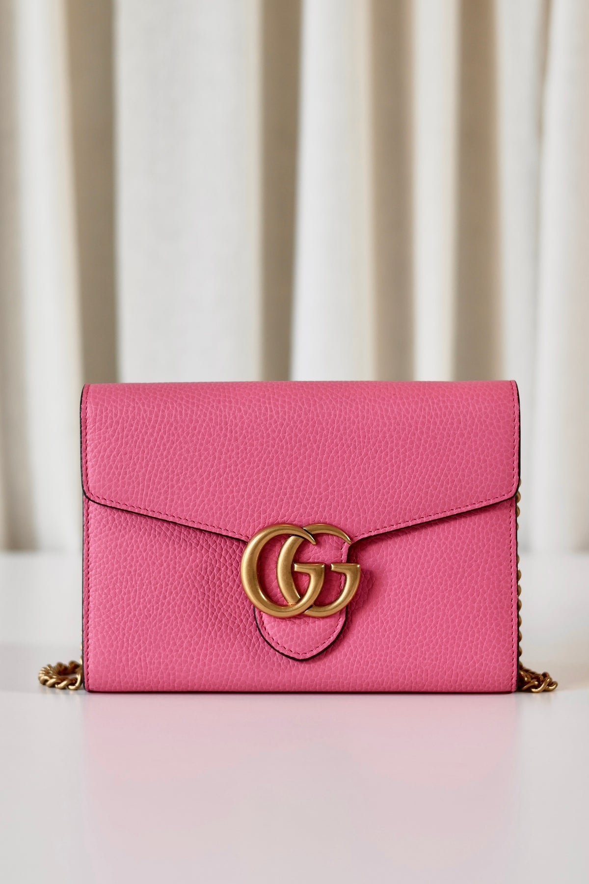 Gucci Marmont Wallet On Chain Pink