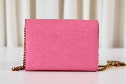 Gucci Marmont Wallet On Chain Pink