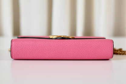 Gucci Marmont Wallet On Chain Pink