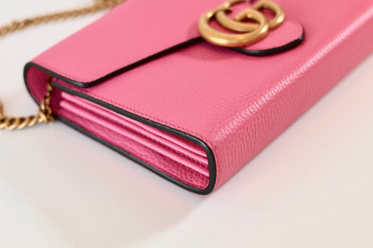 Gucci Marmont Wallet On Chain Pink