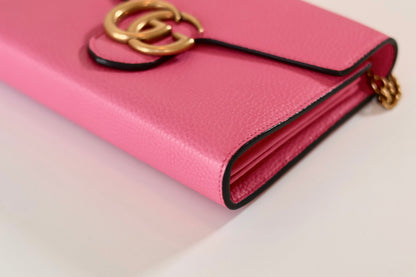 Gucci Marmont Wallet On Chain Pink