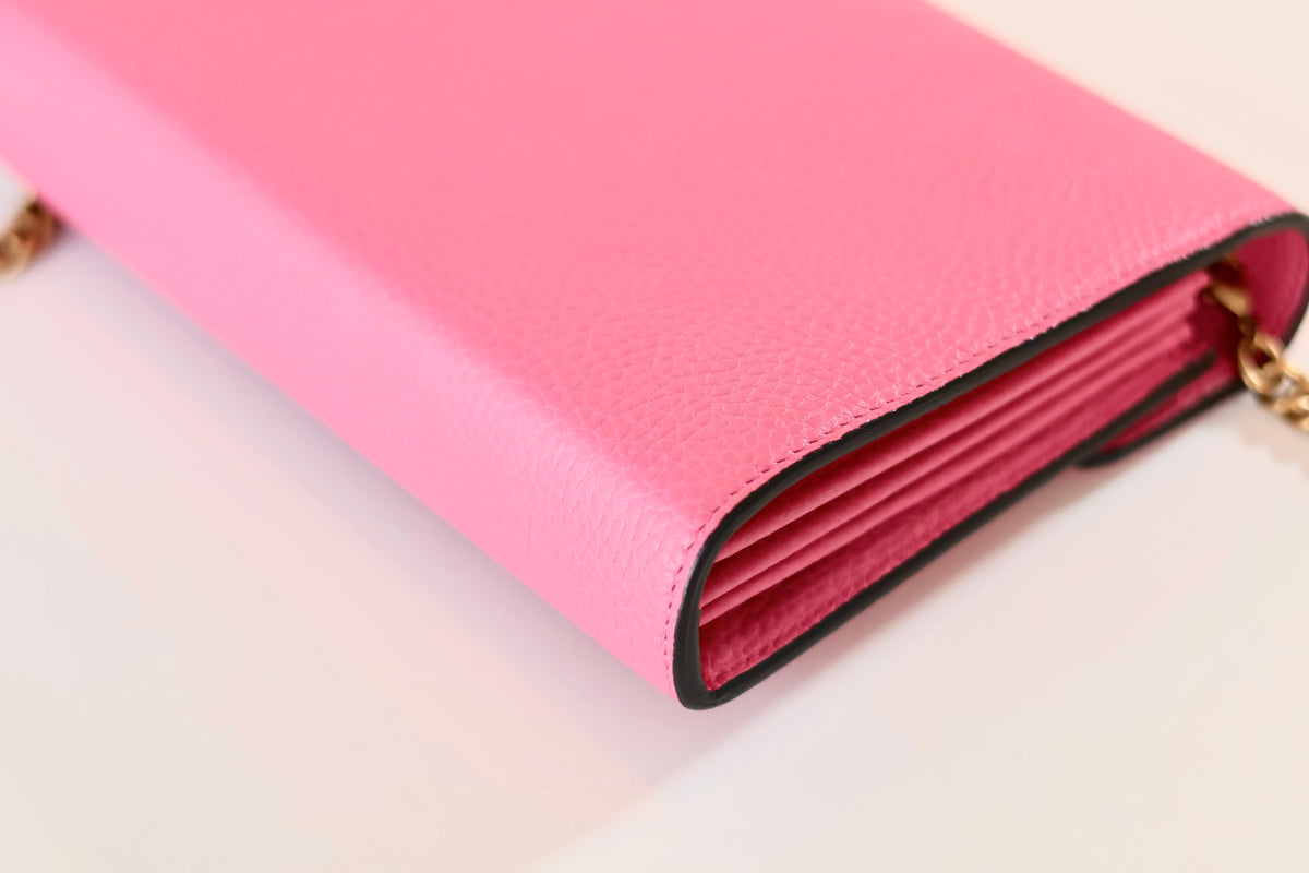 Gucci Marmont Wallet On Chain Pink