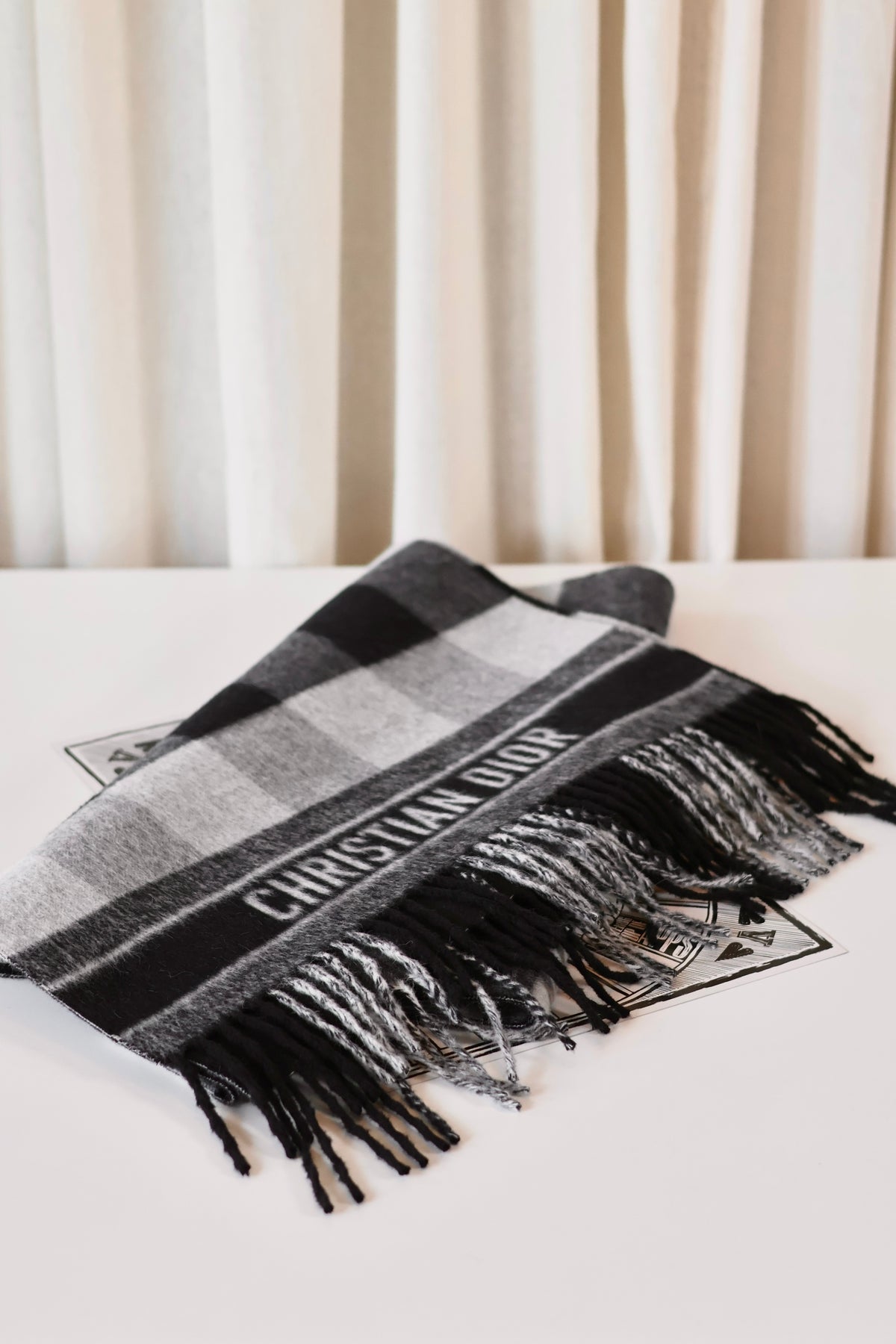Dior Black & Grey Scarf