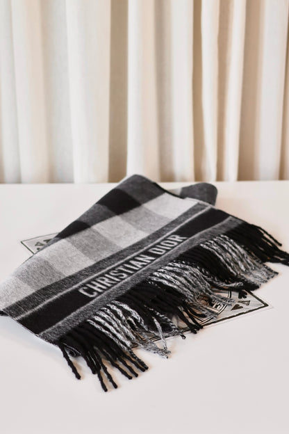 Dior Black & Grey Scarf