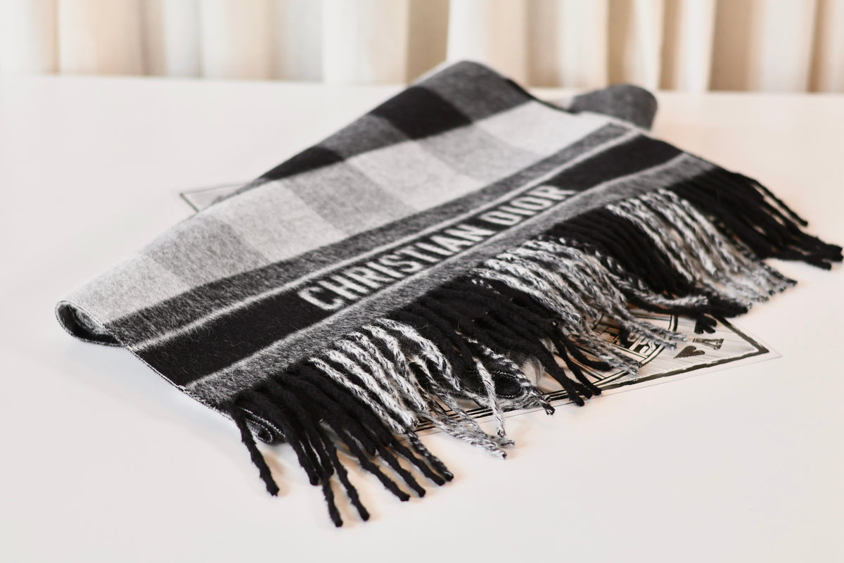 Dior Black & Grey Scarf